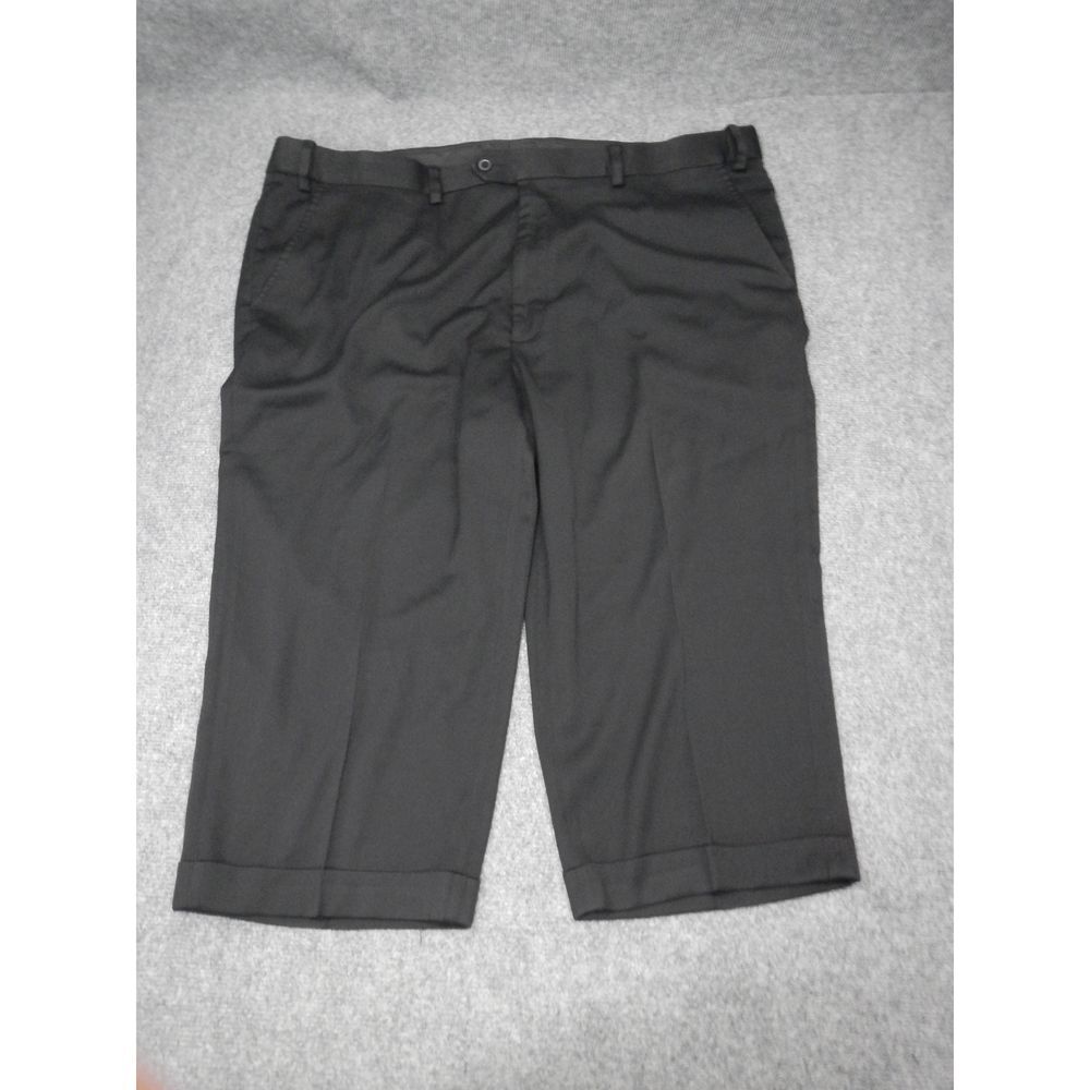 GS Men's Black Dress Pants 46/22 Short Formal‎ Trousers Polyester Blend
